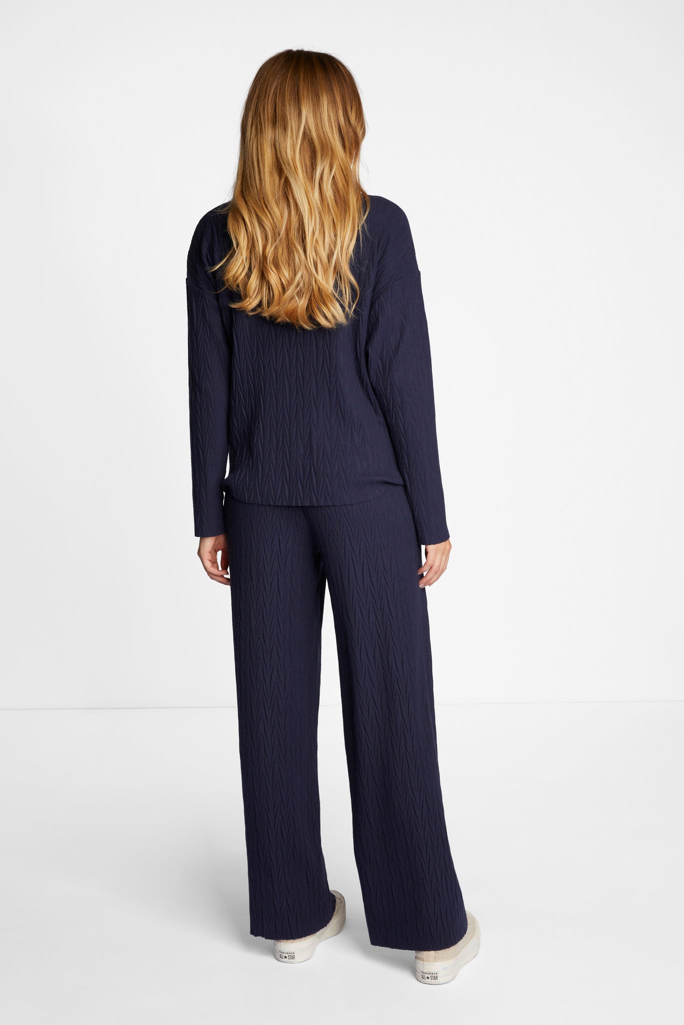 RICH&ROYAL PLISSEE HOSE MIDNIGHT BLUE 2309-931