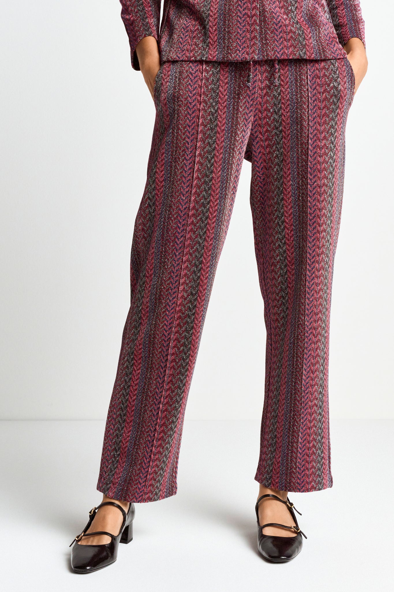 RICH&ROYAL JACQUARD PANTS 2408-956