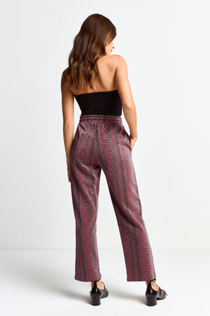 RICH&ROYAL JACQUARD PANTS 2408-956