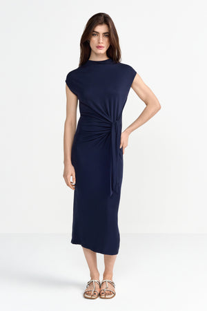 RICH&ROYAL JERSEY-KLEID MIT KNOTEN 2505-663