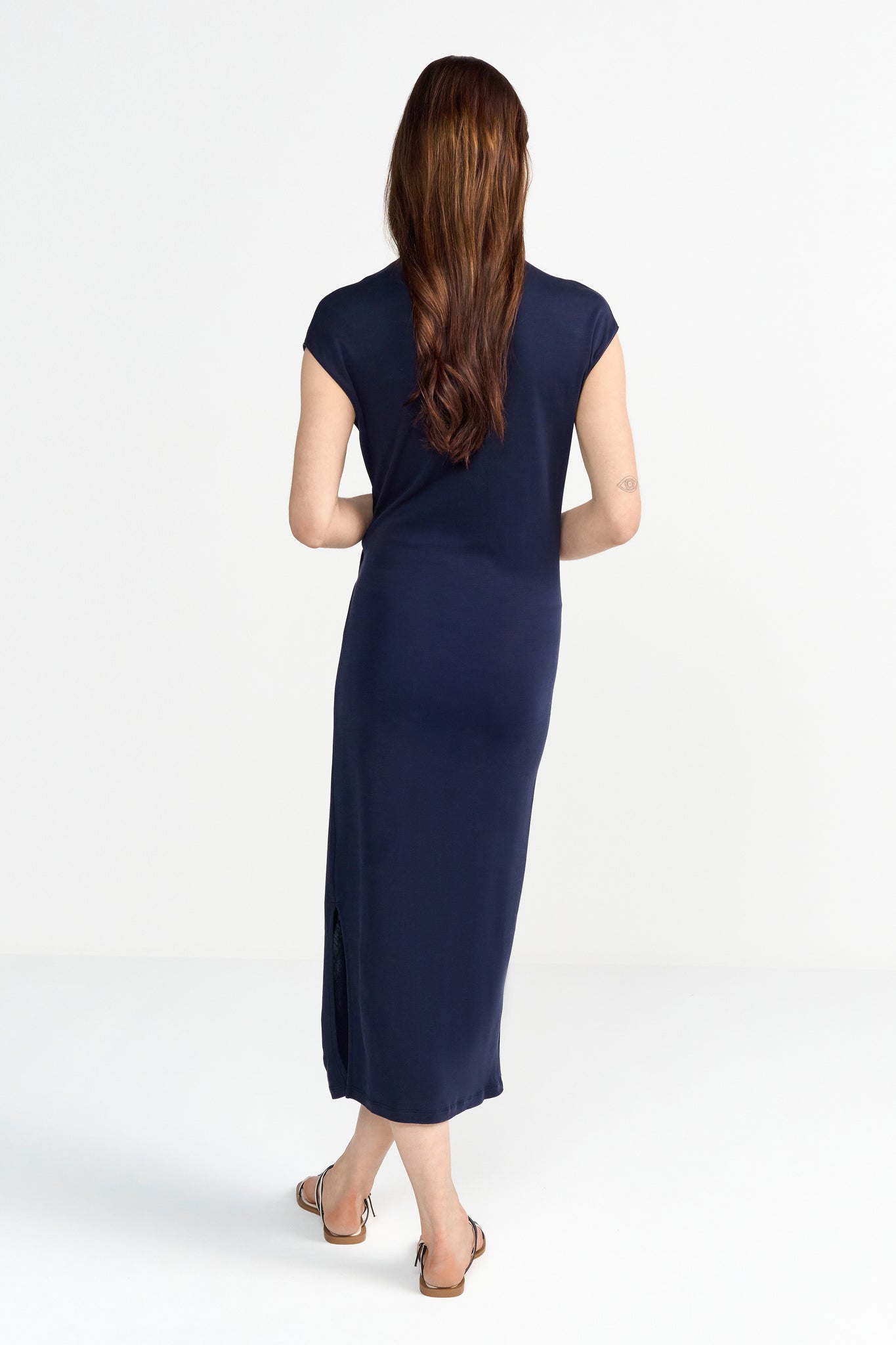RICH&ROYAL JERSEY-KLEID MIT KNOTEN 2505-663