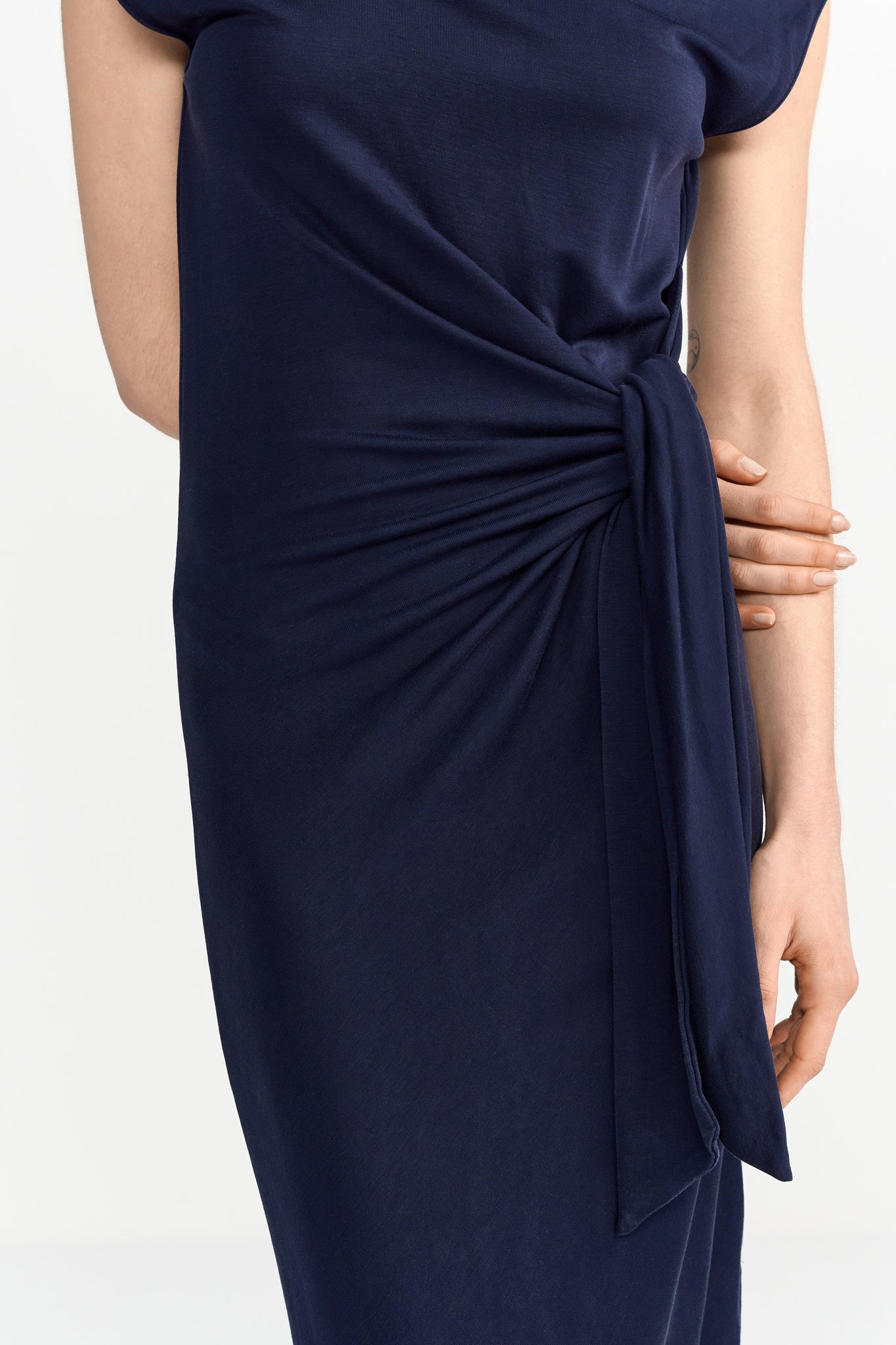 RICH&ROYAL JERSEY-KLEID MIT KNOTEN 2505-663