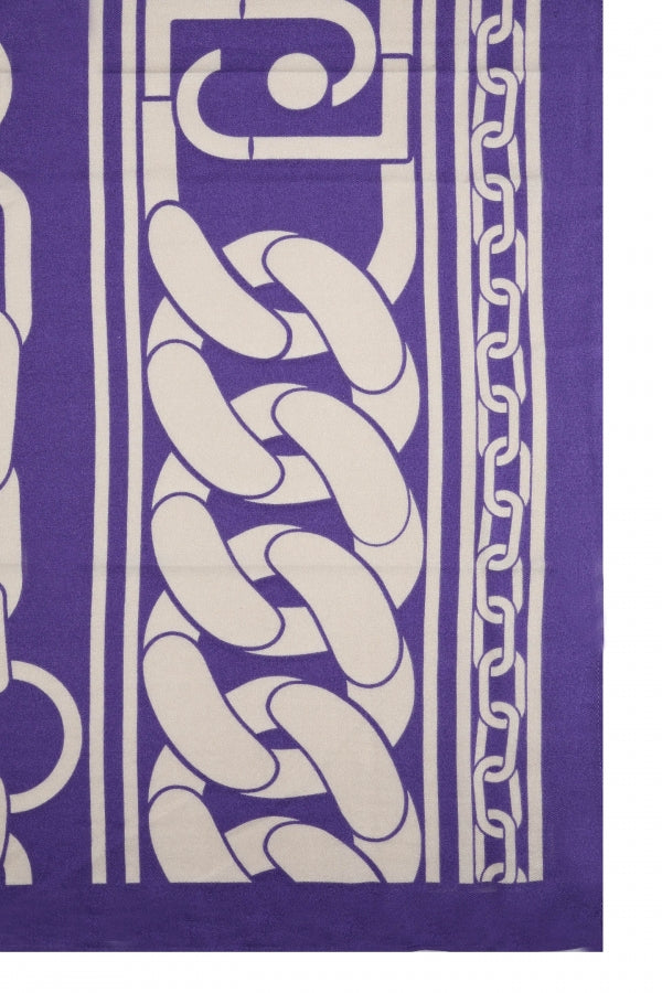 LIU JO Nachhaltiges Tuch im Ketten-Print violett 2F3146