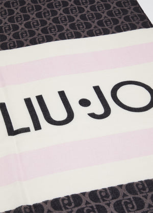 LIU JO Schal mit Logoprint schwarz 2F4086