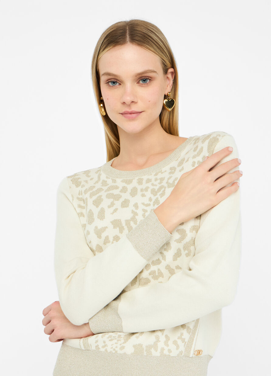 LIU JO Sweater mit Animal-Print TF5172