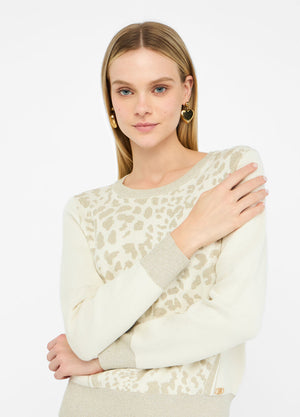 LIU JO Sweater mit Animal-Print TF5172