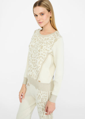 LIU JO Sweater mit Animal-Print TF5172