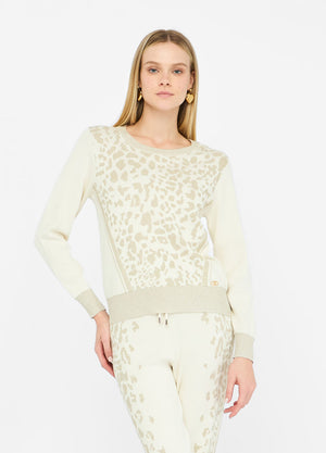 LIU JO Sweater mit Animal-Print TF5172
