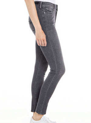 REPLAY SKINNY HIGH WAIST FIT JEANS LUZIEN GRAU WHW689.51A.409