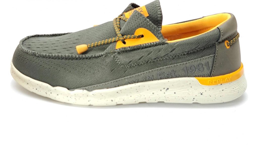 REPLAY HERREN-MOKASSINS ALCYON MESH MILITARY GMM11