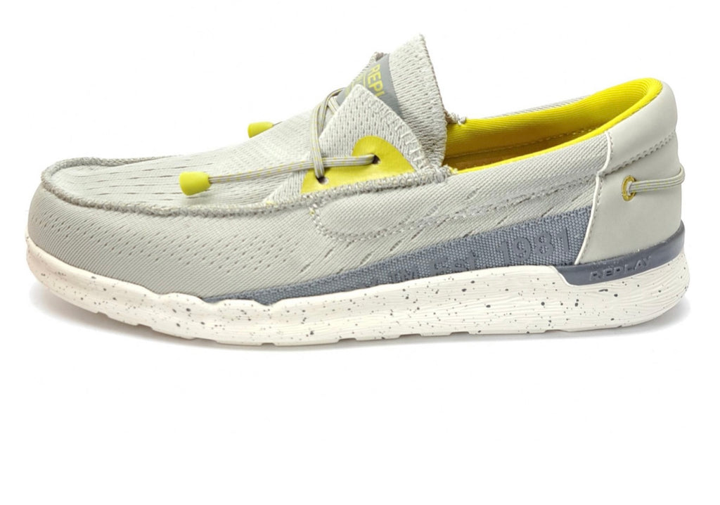 REPLAY HERREN-MOKASSINS ALCYON MESH GREY GMM11