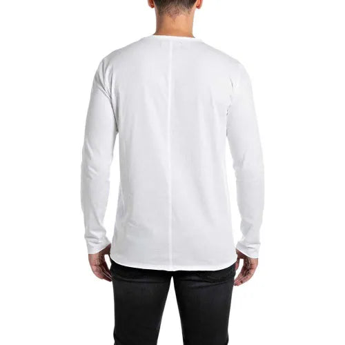 REPLAY LANGÄRMELIGES JERSEY-T-SHIRT WEISS M3592A