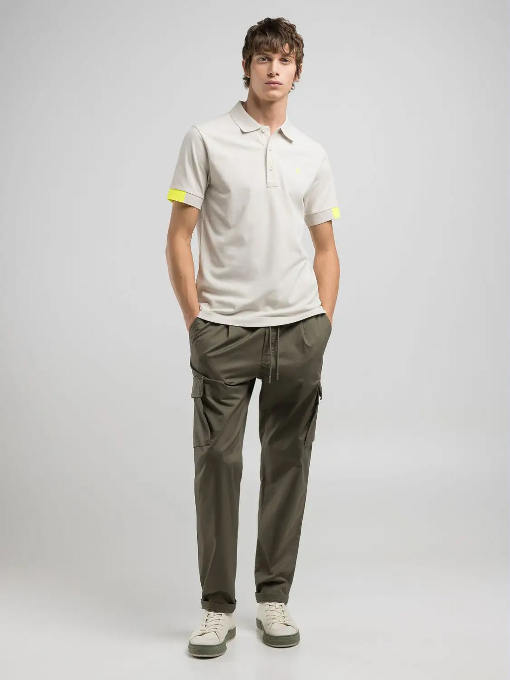 REPLAY -REGULAR-FIT-POLOSHIRT MIT EINSÄTZEN M3006