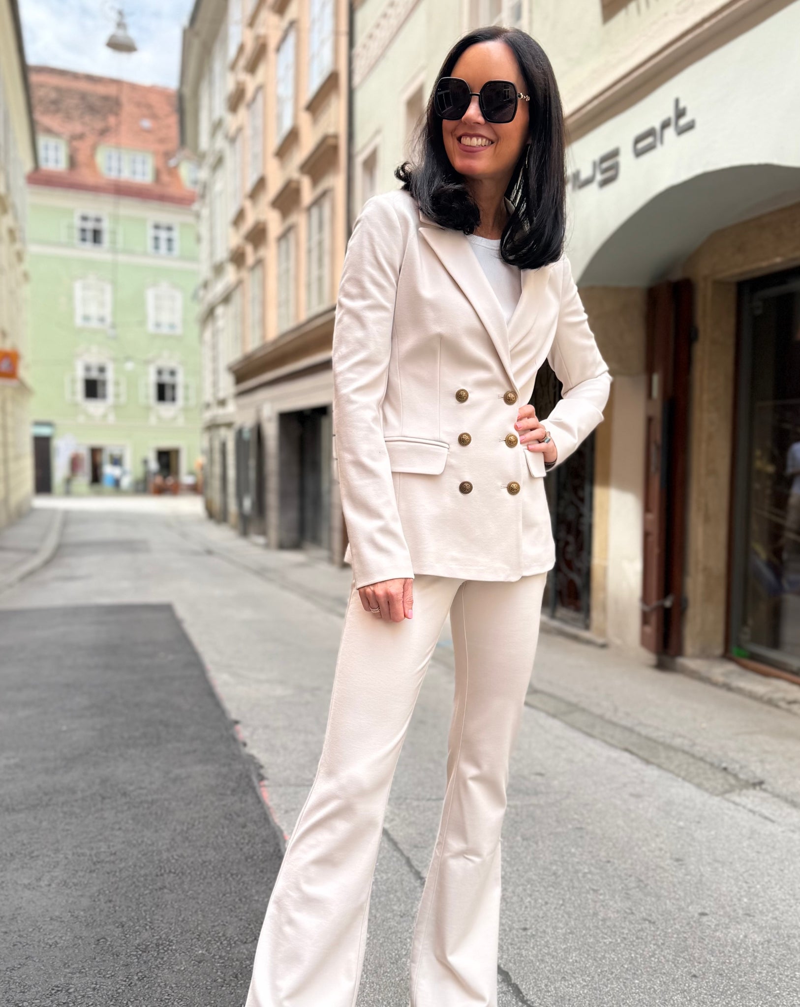 GUESS Blazer Doppelreihig stone W5YN39