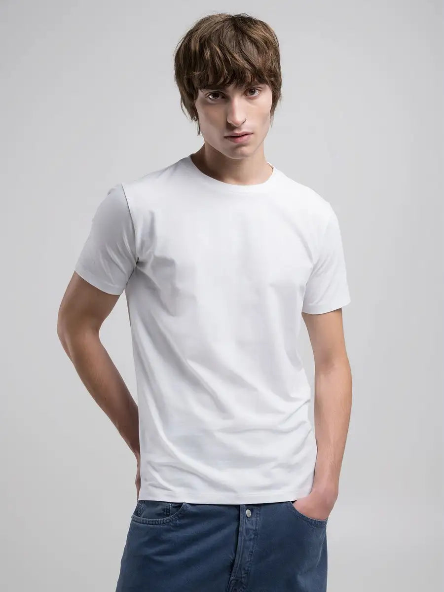 REPLAY JERSEY-T-SHIRT REGULAR FIT WEISS M3037