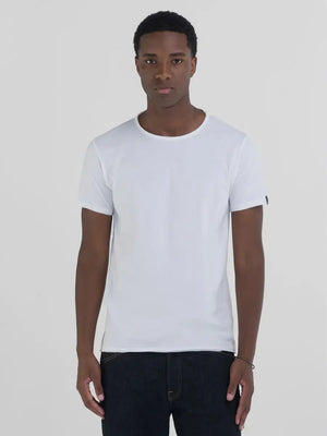 REPLAY RUNDHALS-T-SHIRT AUS BAUMWOLLE WEISS M3590A 001