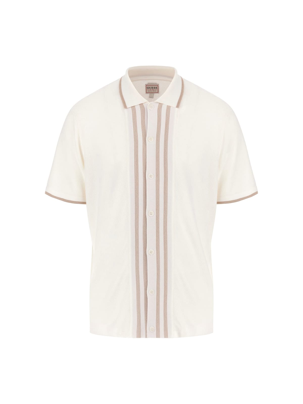 GUESS STRICK-POLO BEIGE M5GR21