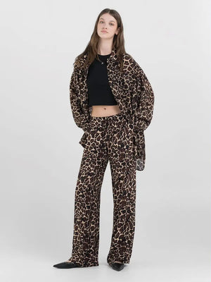 REPLAY HOSE LEOPRINT W8131A