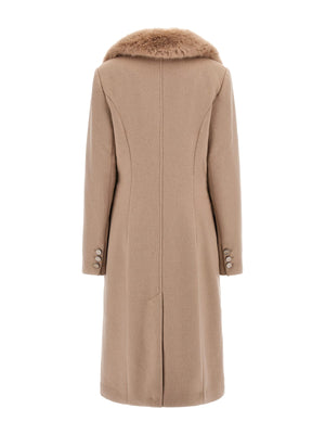 GUESS MANTEL LAURENCE BEIGE W3BL20