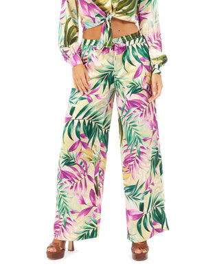 GUESS WEITE HOSE TROPICAL PRINT W5GB11