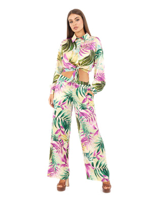 GUESS WEITE HOSE TROPICAL PRINT W5GB11