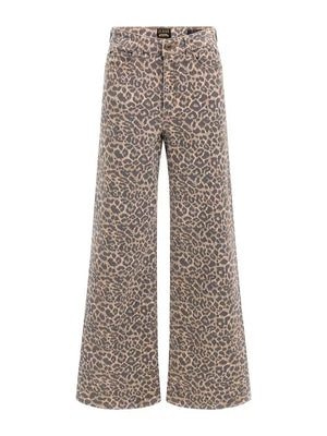 GUESS Wide-Leg Pant Animalprint W5YA1A