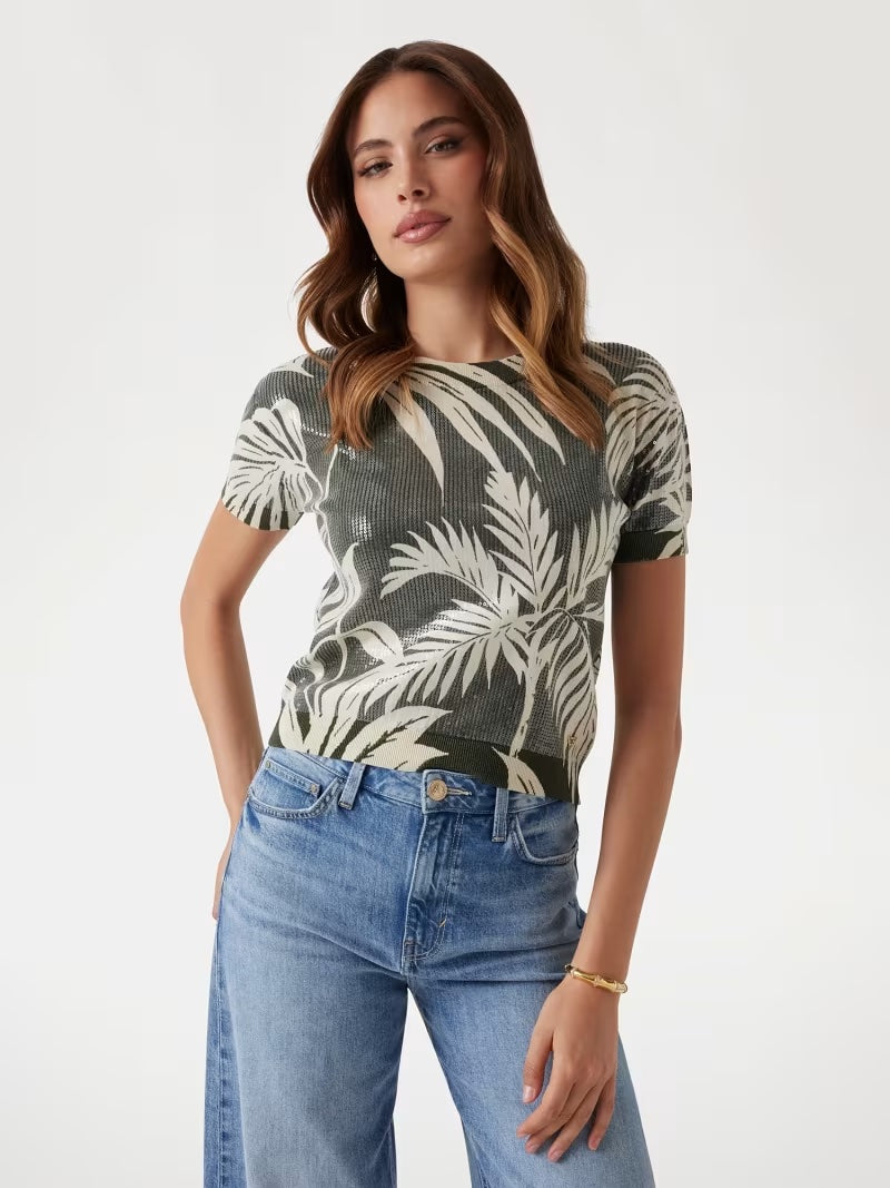 GUESS Strick-Shirt mit Pailetten W5YR21
