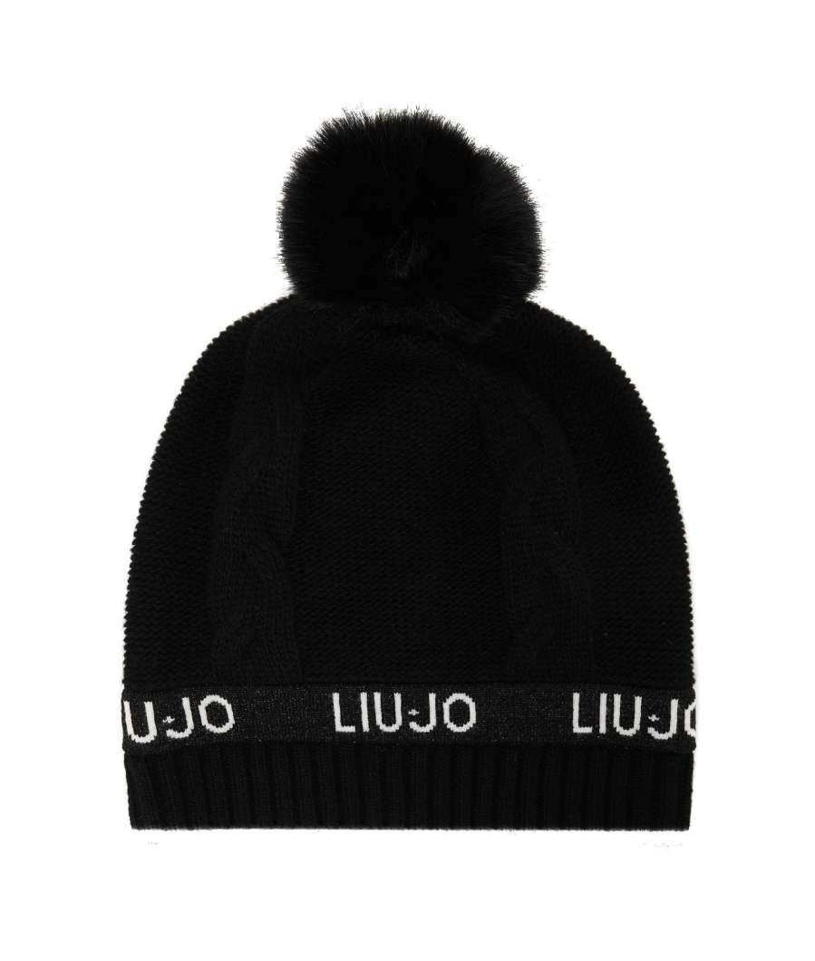 LIU JO Jacquard-Strickmütze schwarz TF3231