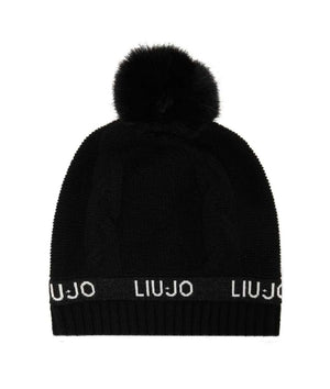 LIU JO Jacquard-Strickmütze schwarz TF3231