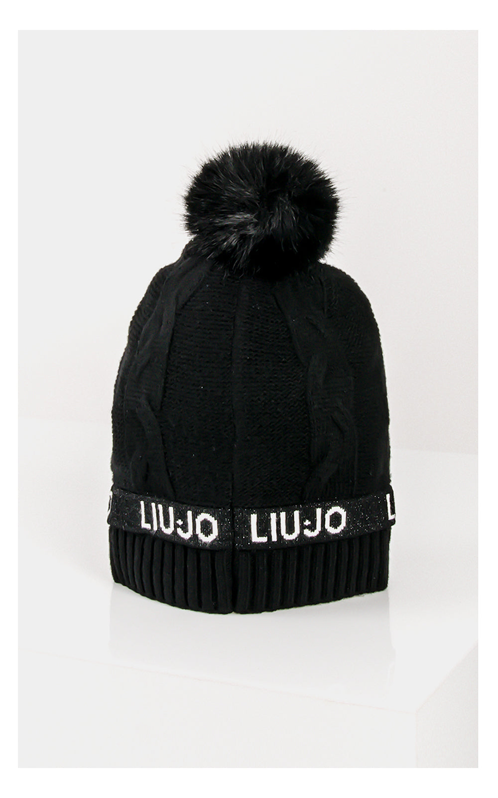 LIU JO Jacquard-Strickmütze schwarz TF3231