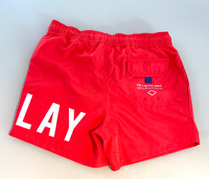 REPLAY Beachwear Shorts mit Taschen rot LM1077