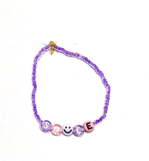 Armband "SMILE" violett