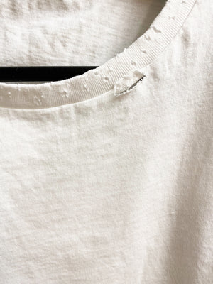 Replay T-Shirt weiß mit Löchern am Kragen