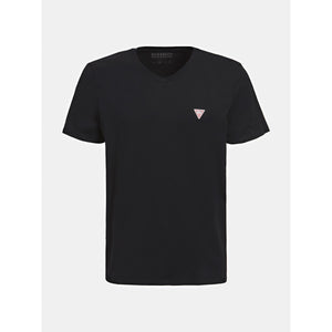 GUESS V-Neck T-Shirt schwarz