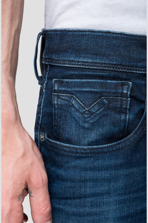 Replay SLIM FIT JEANS ANBASS HYPERFLEX CLOUDS Dark blue