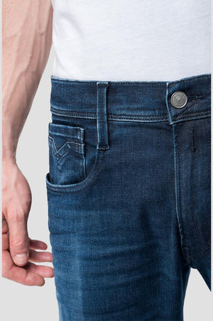 Replay SLIM FIT JEANS ANBASS HYPERFLEX CLOUDS Dark blue