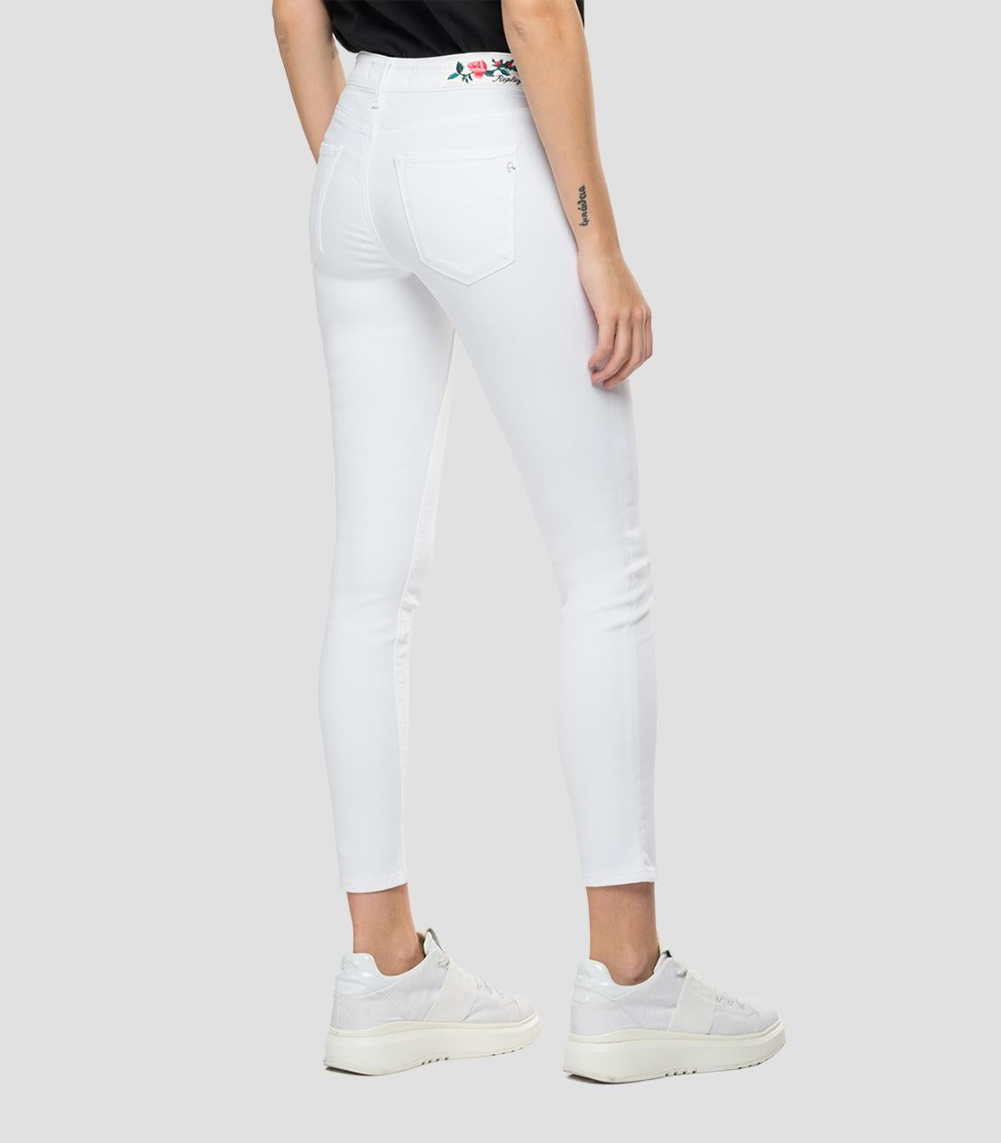 REPLAY JEANS NEW LUZ ROSE LABEL weiß WH689