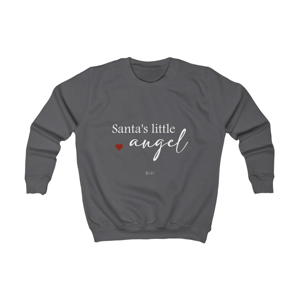 XMAS Kids Sweater Unisex "Santas little angel" anthracite